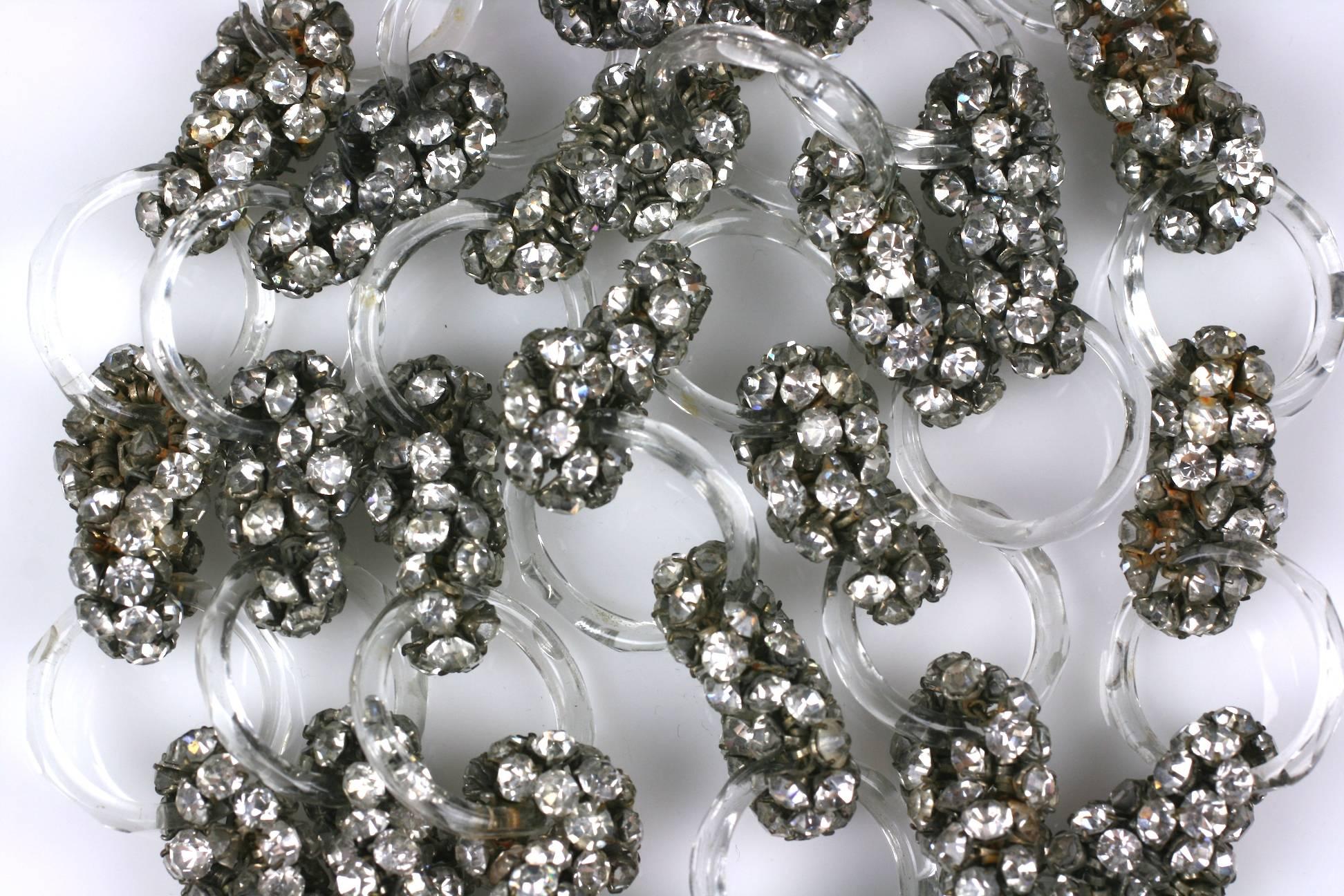 Women's  Art Deco Maison Gripoix Crystal and Diamante Long Sautoir For Sale