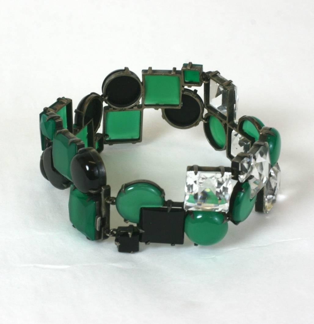 Important Art Deco Cubist Bracelet For Sale 2