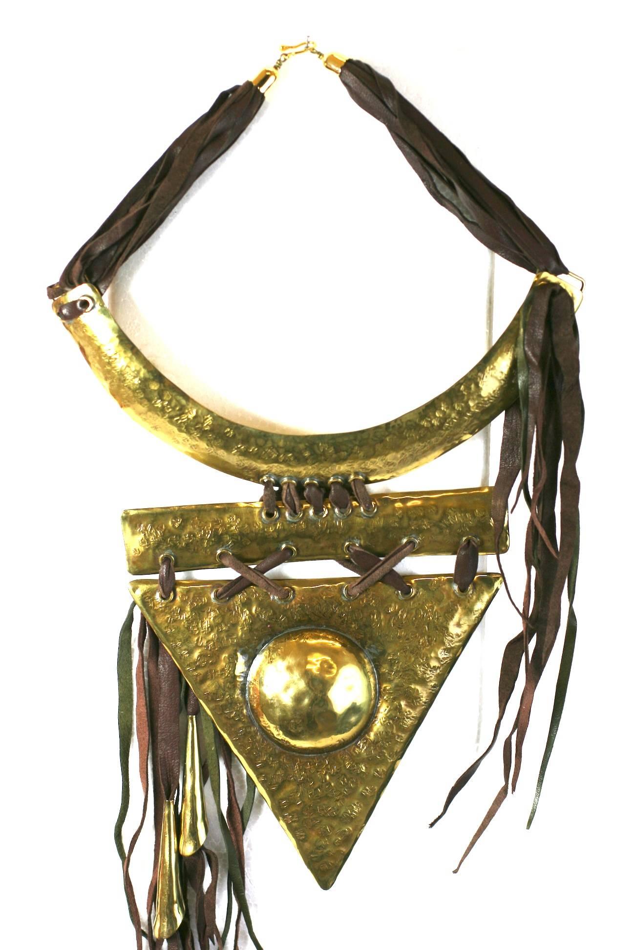 Tribal Hand Hammered Collar, Claire Deve for Claude Montana 1