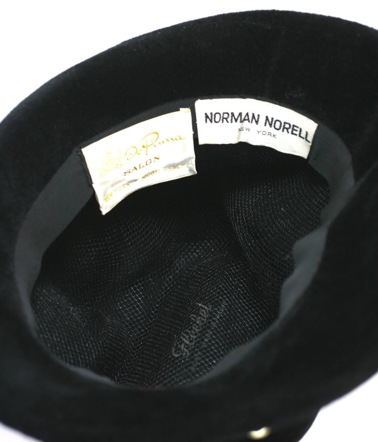 Norman Norell Chain Trimmed Fedora In Excellent Condition In New York, NY