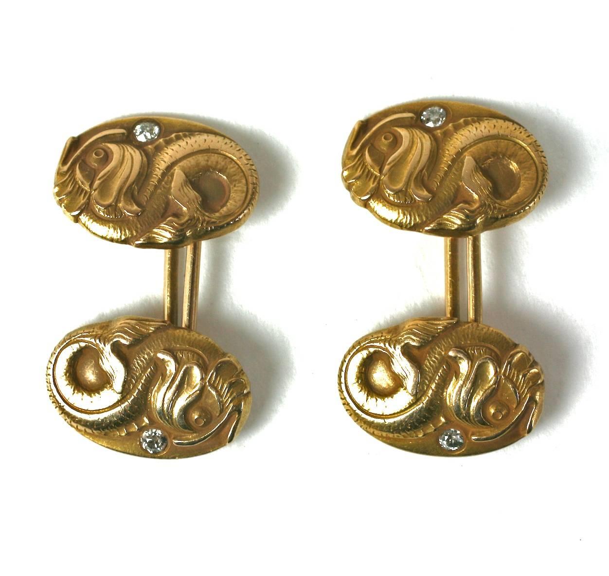 art nouveau cufflinks