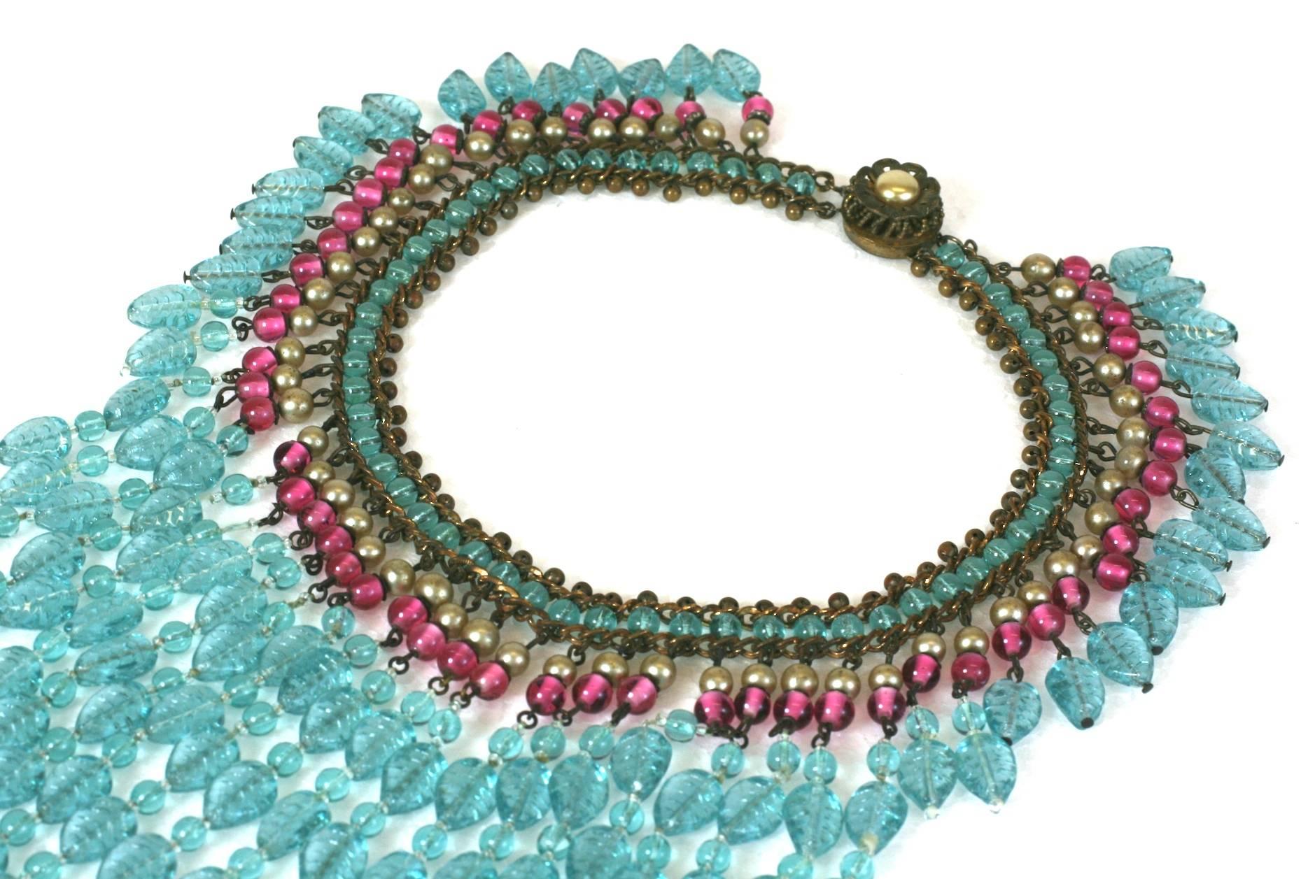 Anglo-Indian Miriam Haskell Early Moghul Bib Necklace