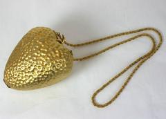 Gilt Italian Strawberry Shoulder Bag Purse