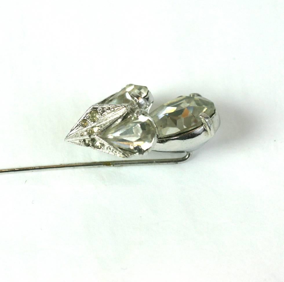 Women's Eisenberg Pear Shaped Crystal Stick Pin