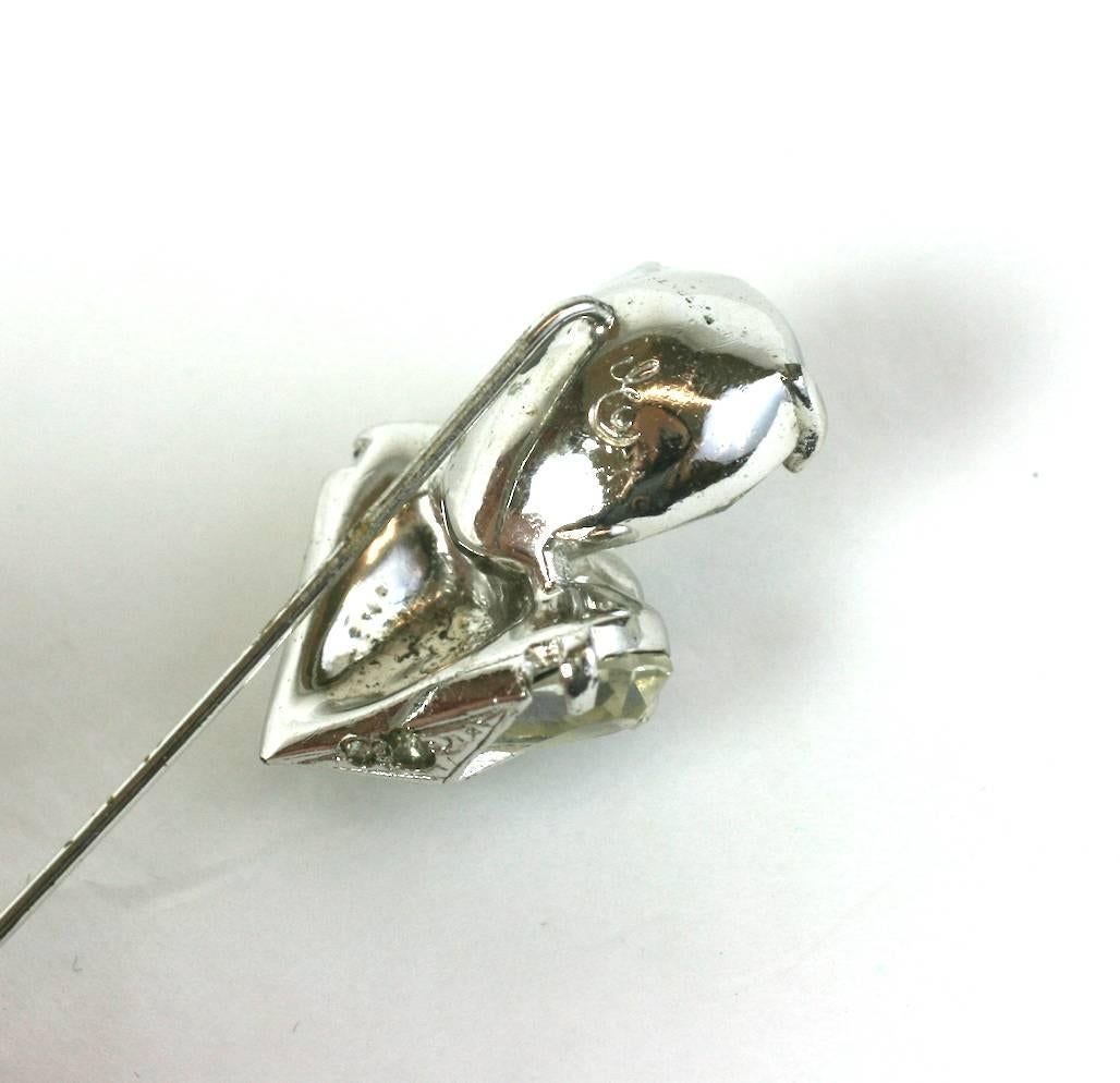 Eisenberg Pear Shaped Crystal Stick Pin 1