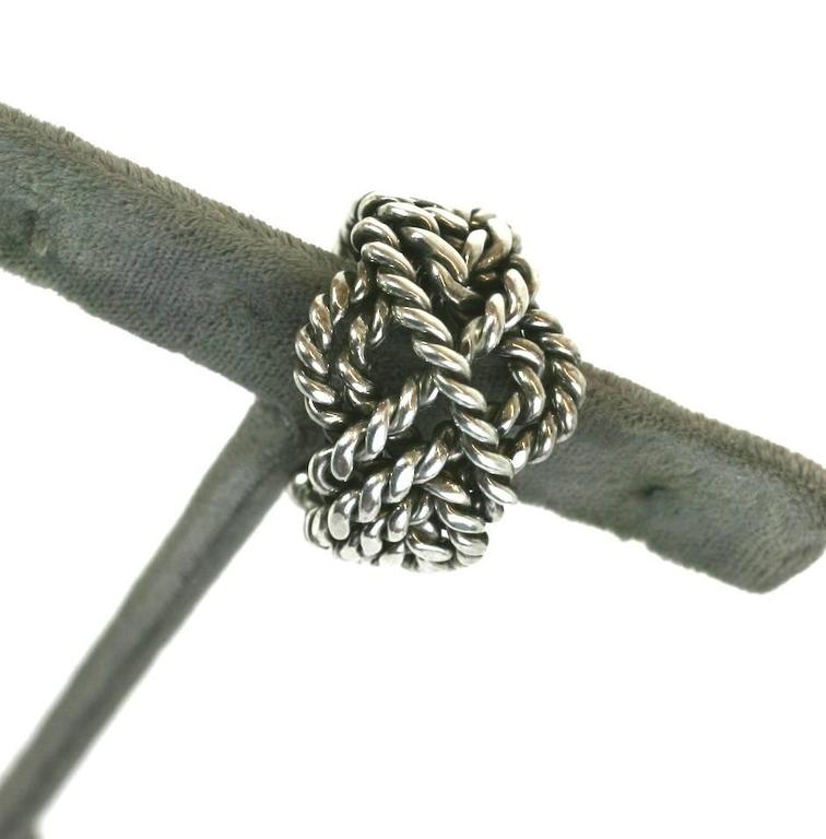 Elegant Handmade Sterling Puzzle Ring For Sale at 1stDibs