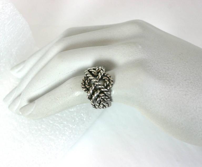 Elegant Handmade Sterling Puzzle Ring For Sale at 1stDibs