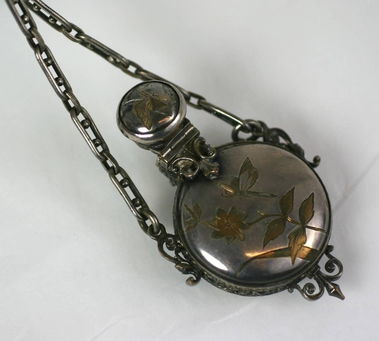 Victorian Perfume Chatelaine in the Japanesque Taste In Excellent Condition For Sale In New York, NY