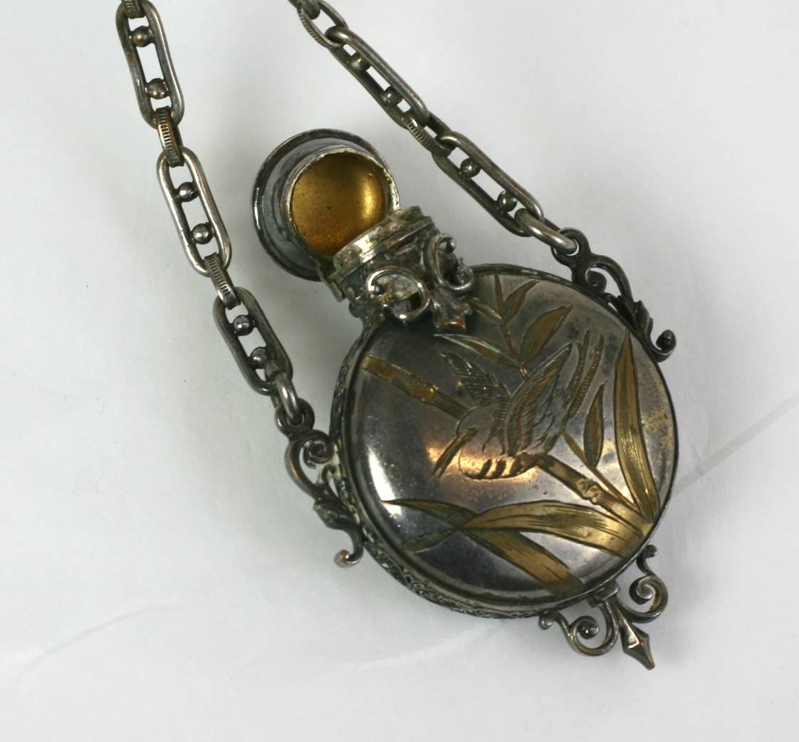 Black Victorian Perfume Chatelaine in the Japanesque Taste For Sale