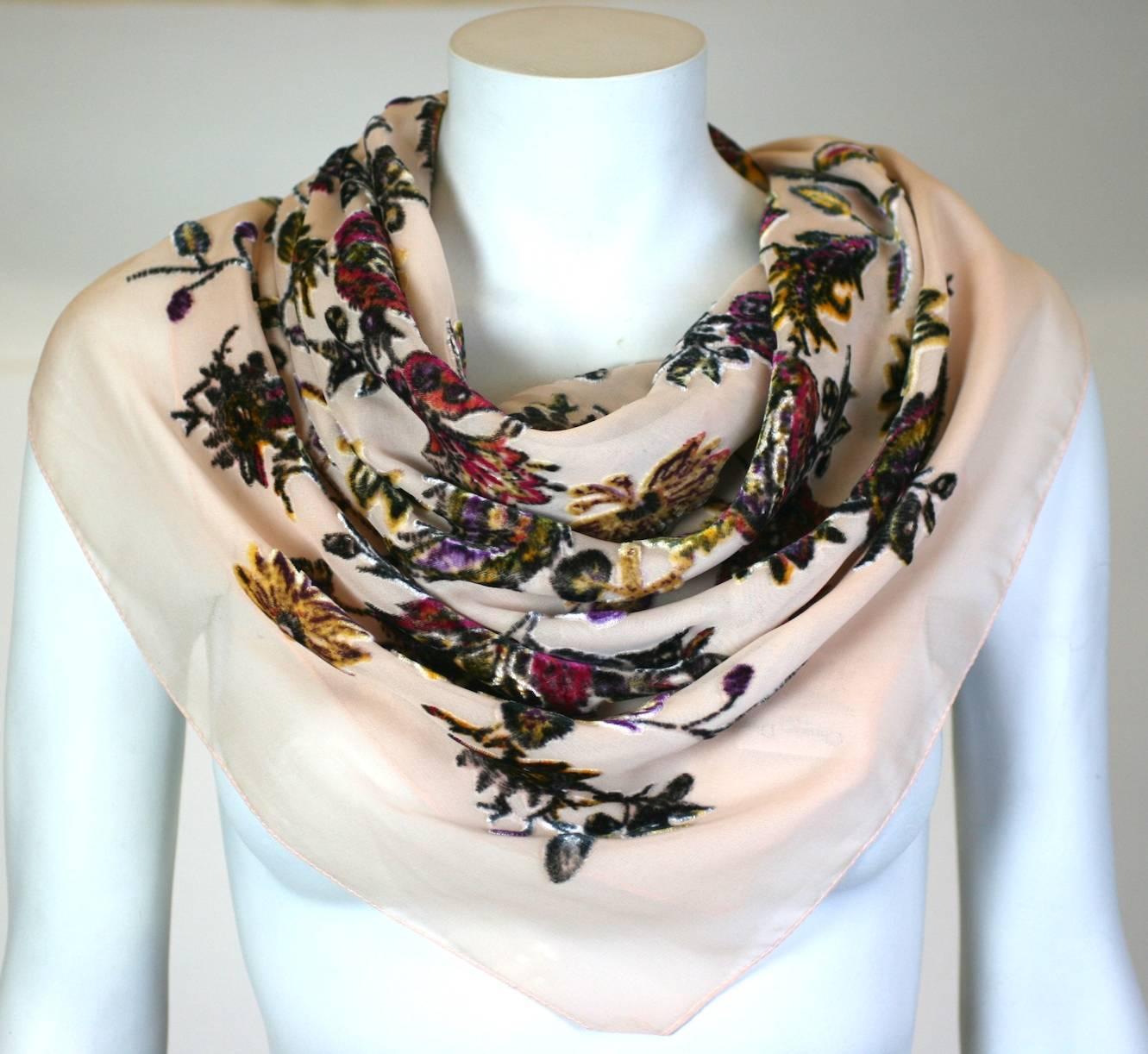 christian dior floral scarf
