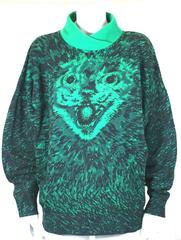 Krizia Scary Cat Sweater, Animal Series