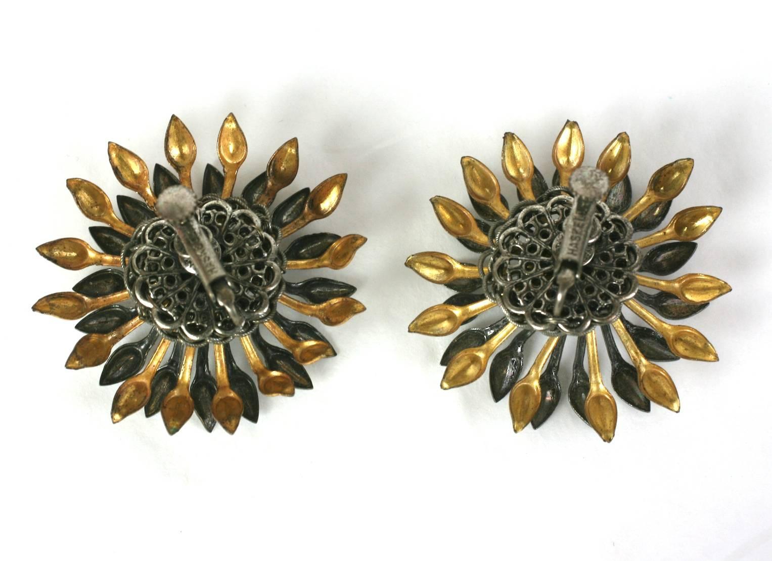 Women's Miriam Haskell Sunburst Earclips For Sale