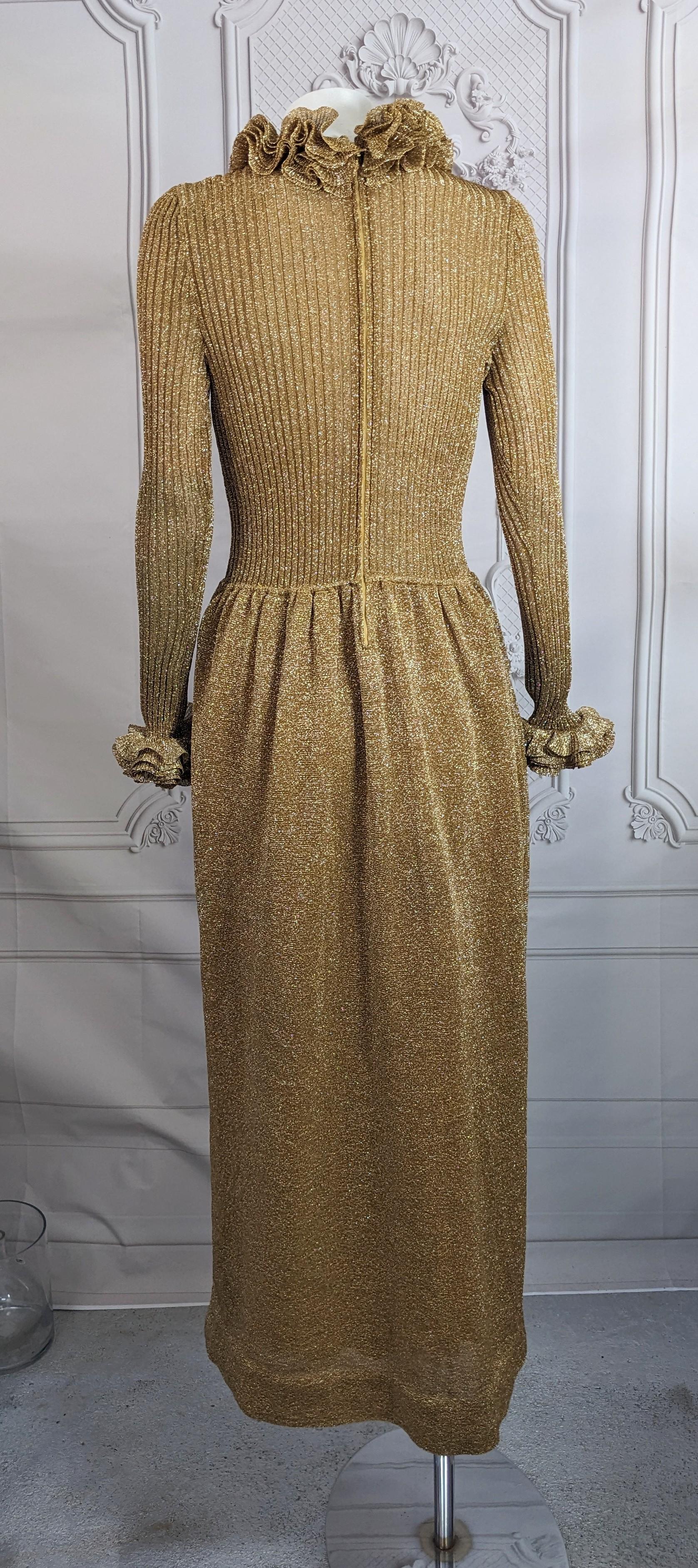Rudi Gernreich, abito in lurex con volant e bordi in lurex In condizioni buone in vendita a New York, NY