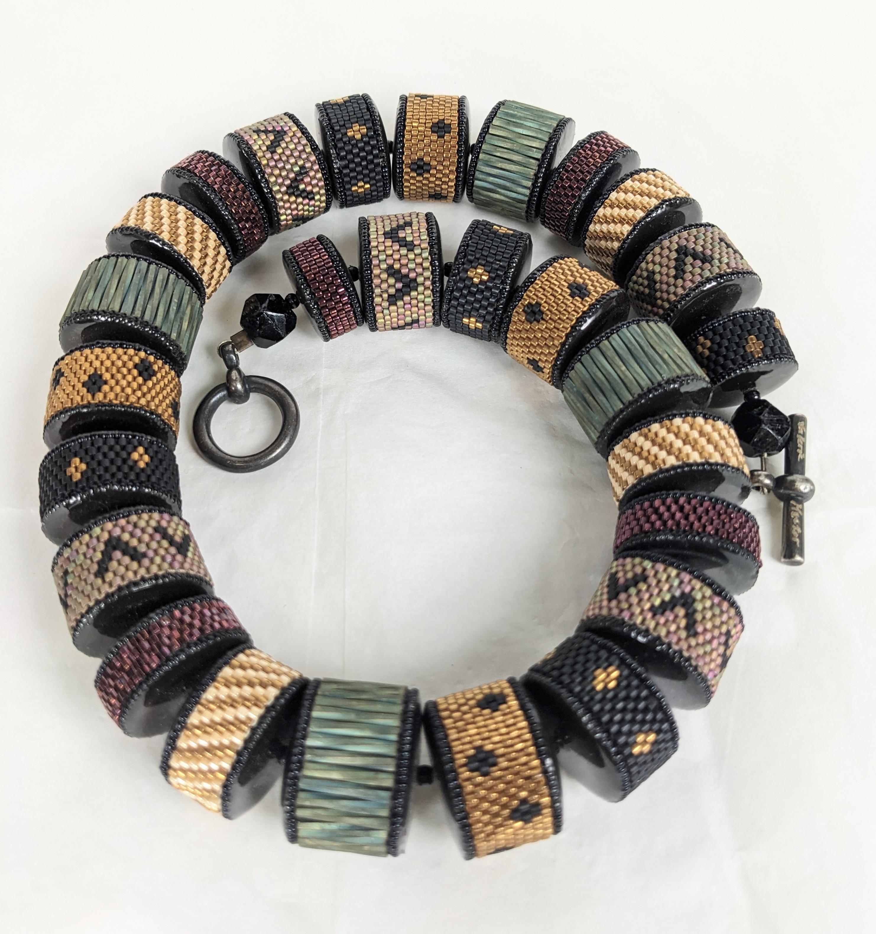 Collana artigianale di Valery Hector con perline a mano In condizioni ottime in vendita a New York, NY