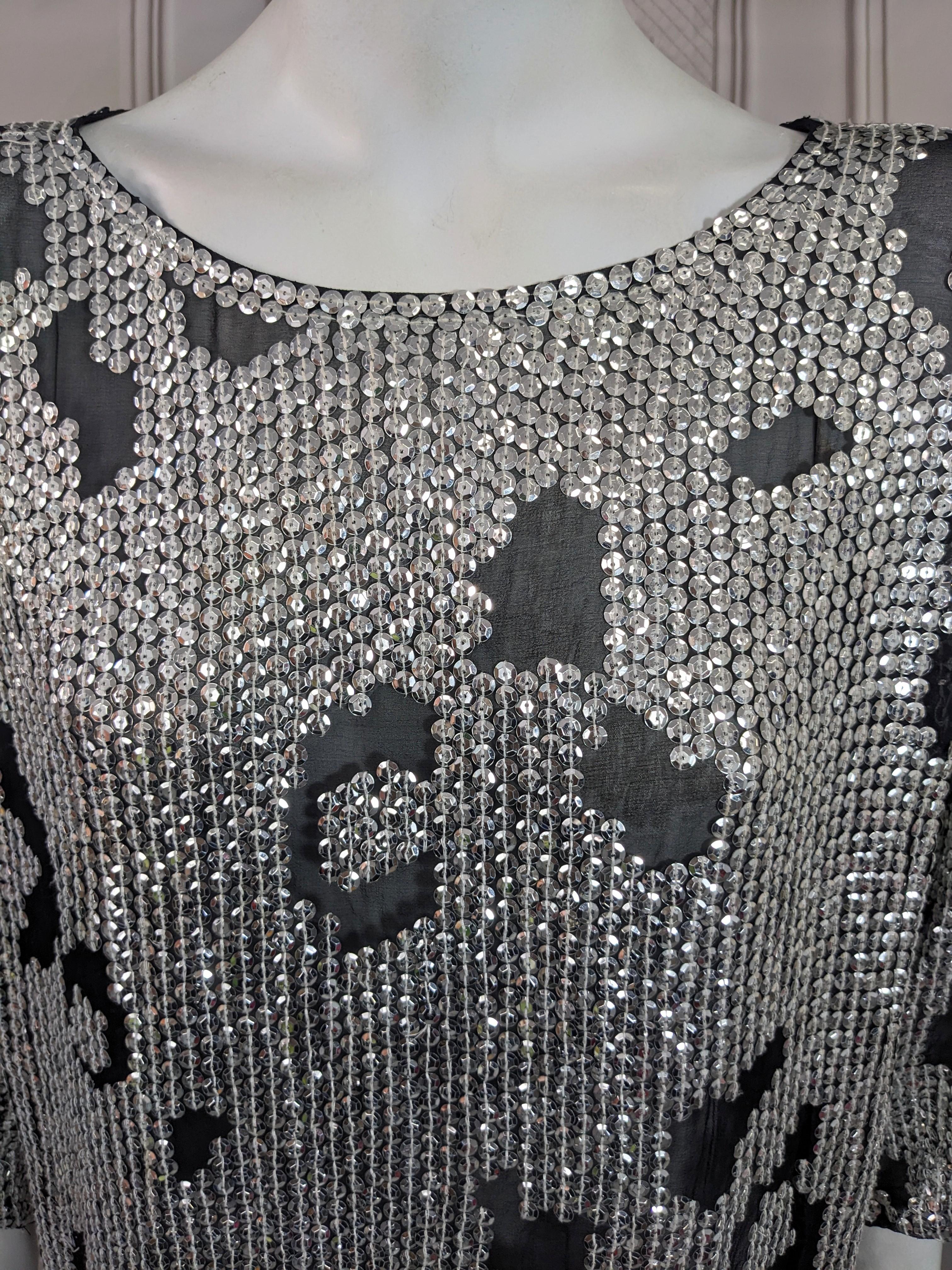 Hattie - Robe à paillettes imprimé animal Bon état - En vente à New York, NY