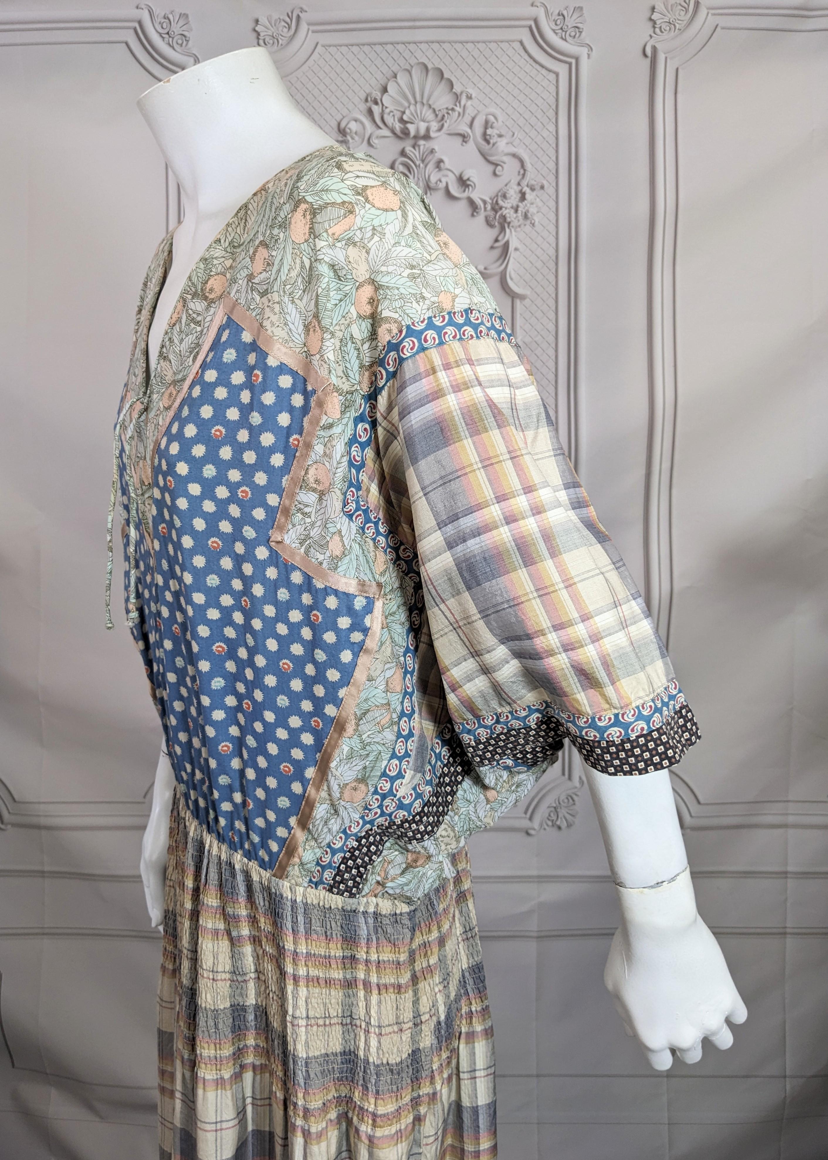 Koos Van den Akker - Robe bohème à carreaux en vente 1
