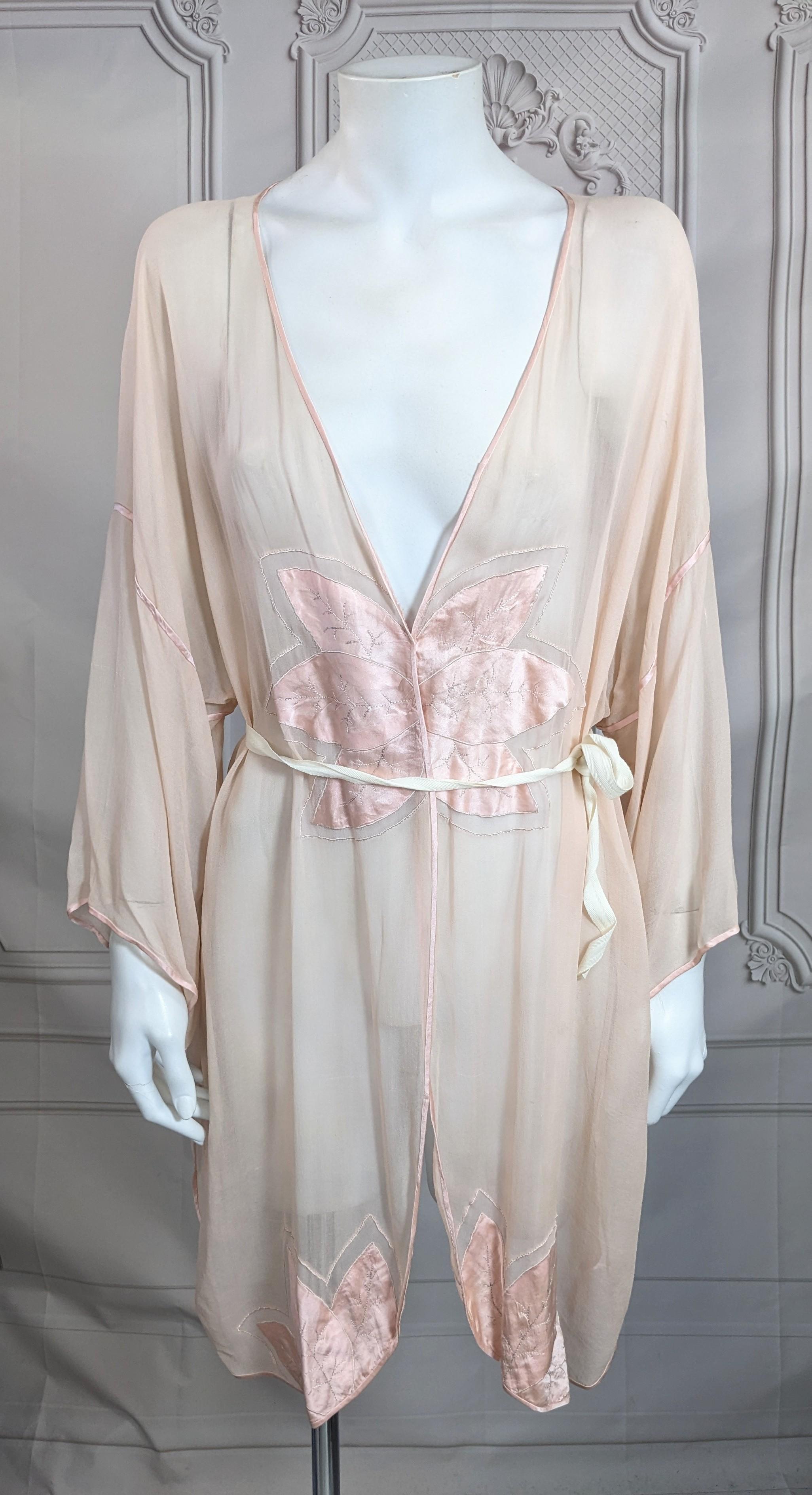 Art Deco Chiffon und Satin Dessous Top im Angebot 2
