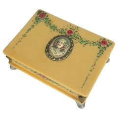 Aet Deco Hand Painted Celluloid Box