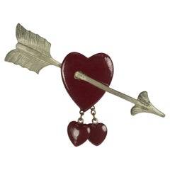 Broche-pendentif « Twin Heart » de Chanel Novelty Company