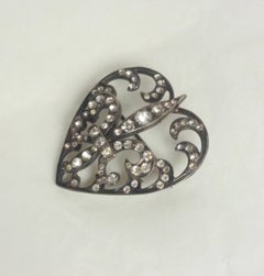 Edwardian Paste Heart Brooch-Pendant