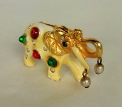 Early Kenneth Jay Lane Moghul Elephant Brooch