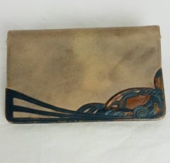Art Nouveau Leather Card Holder