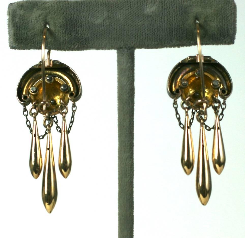 Elegant Victorian Drop Earrings In Excellent Condition For Sale In New York, NY