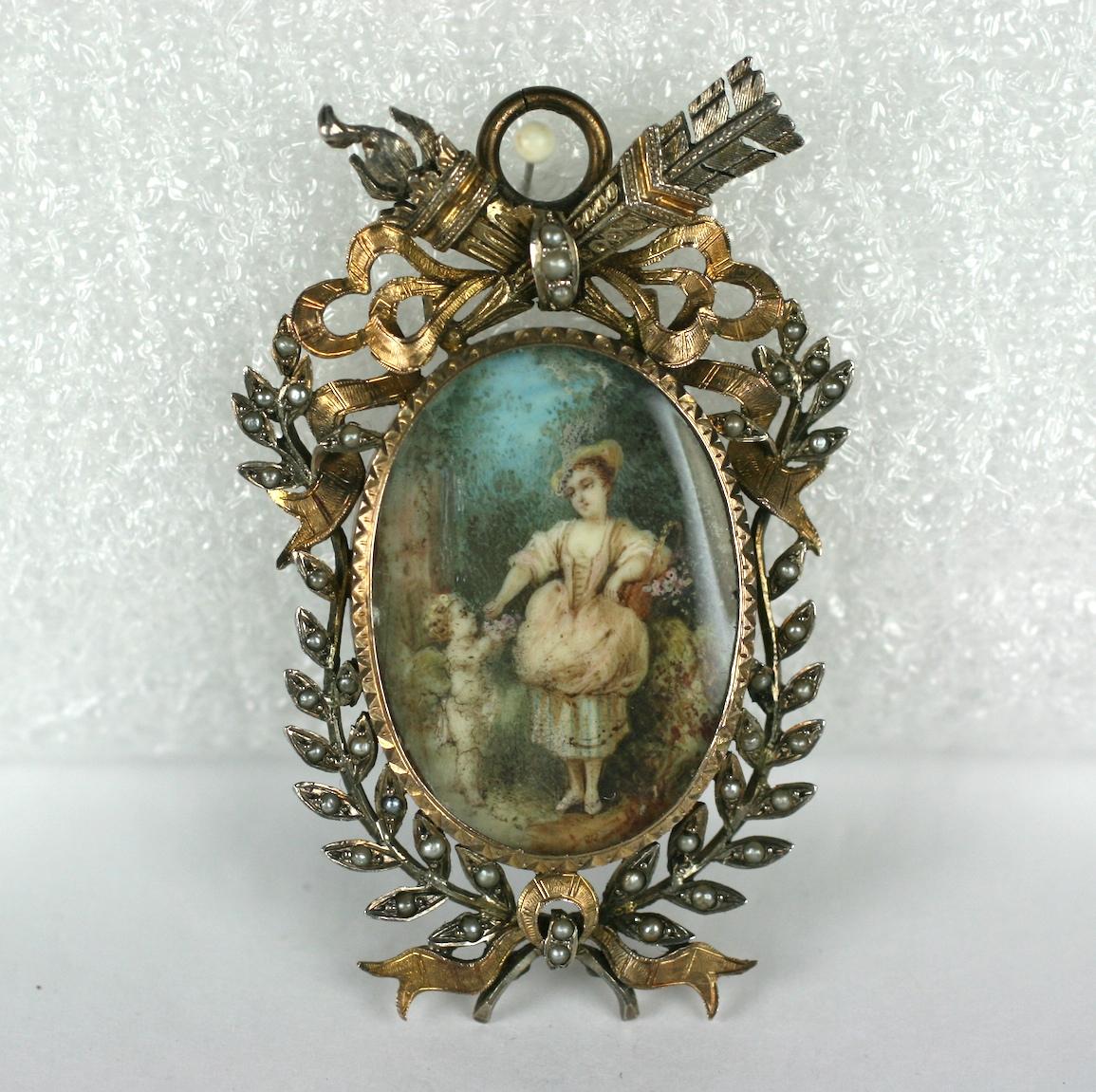 Women's 19th Century French Miniature Pendant