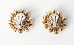 Miriam Haskell Freshwater Pearl Earclips