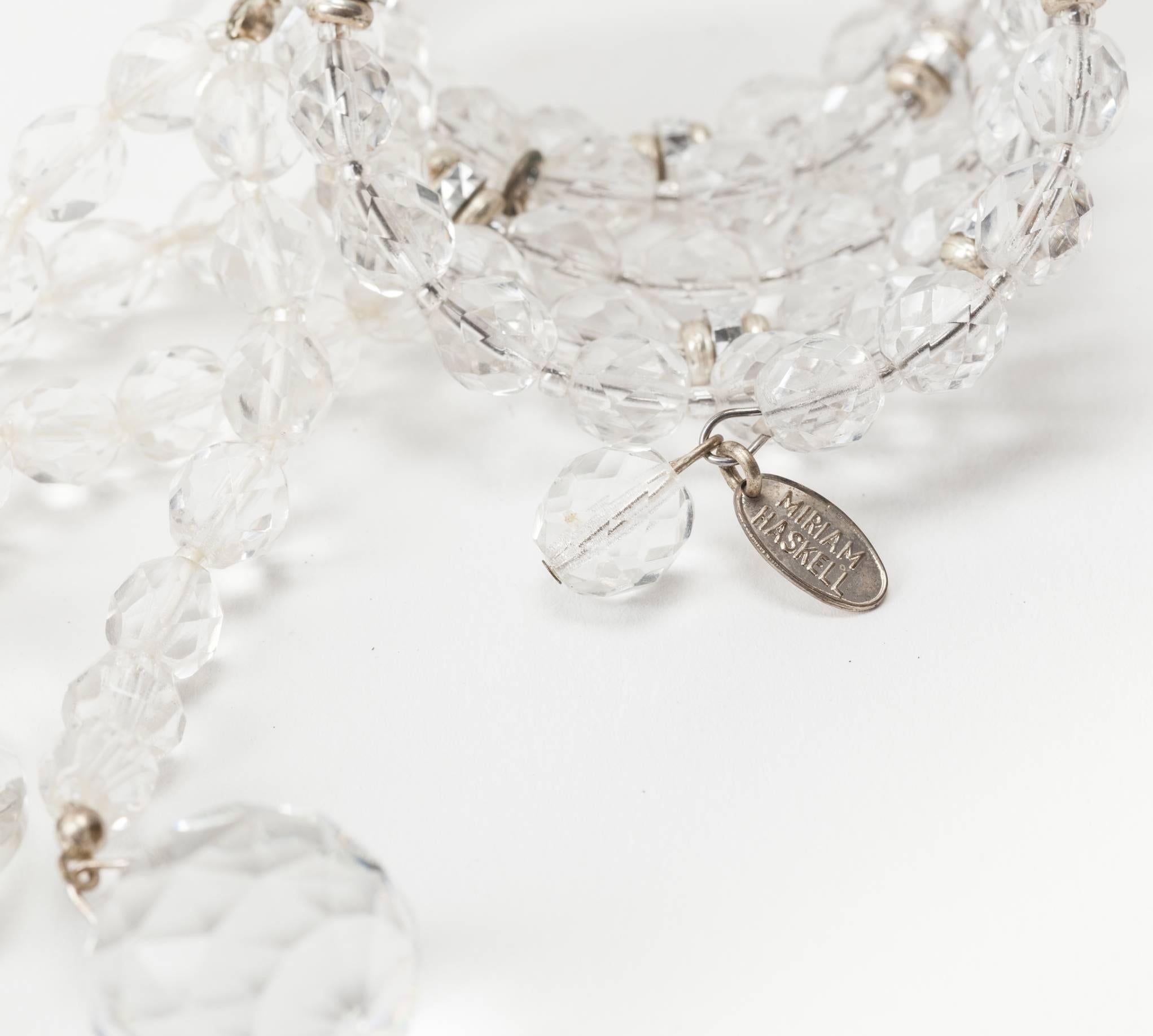 Miriam Haskell - Robe  Bracelet enveloppant dramatique en cristal  Pour femmes en vente