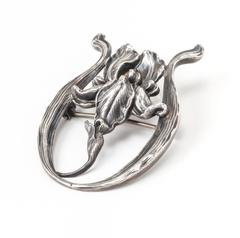 Oversized Kerr Sterling Lily Brooch