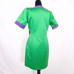 YSL printemps-été 1993 : robe verte aux détails violets