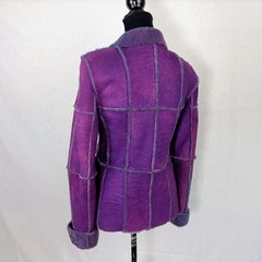 Vintage 2000 Chanel jacket in purple suede and wool