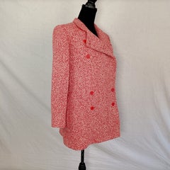 Yves Saint Laurent peacoat in red and white, vintage from the 2000s