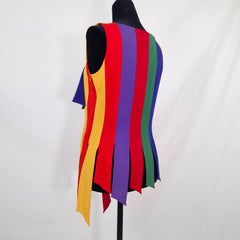 Moschino Cheap and Chic multicolored fringed top, 1990s "The Nanny" outfit