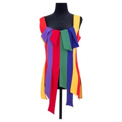 Moschino Cheap and Chic top multicolore a frange 1990s the nanny outfit