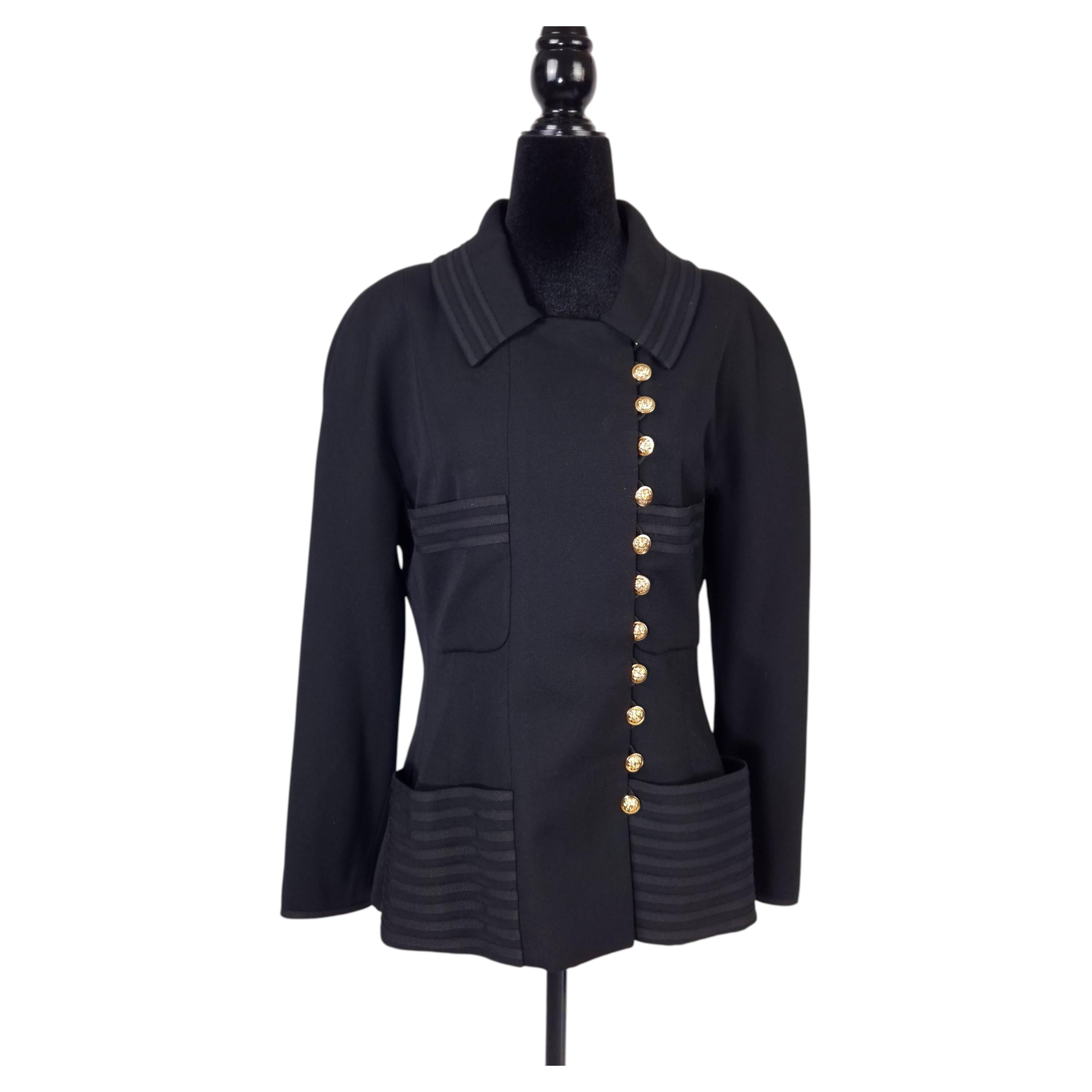 Black Chanel wool jacket from the '90s