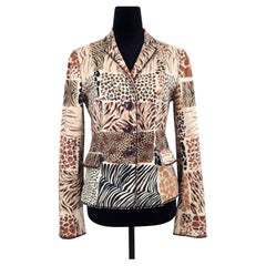 Veste Moschino Cheap and Chic à imprimé animalier des années 2000