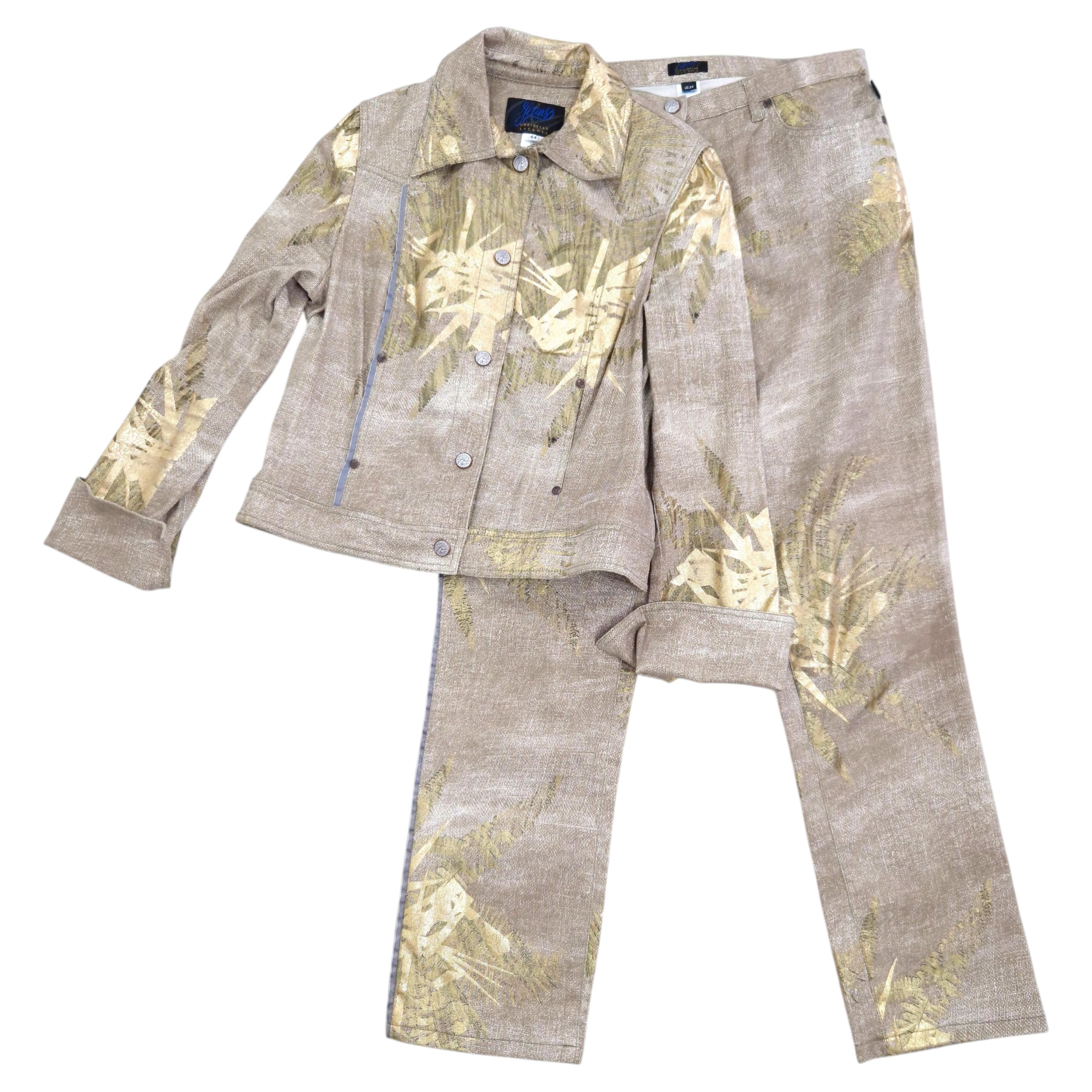 Christian Lacroix Hosenanzug in Gold, Vintage aus den 90er-/2000er-Jahren
