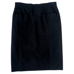 Falda negra con bolsillos de YSL Rive Gauche, estilo vintage de los años 80
