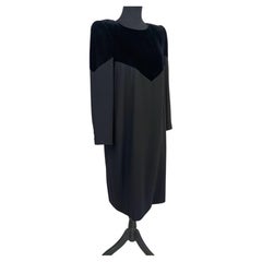 Elegant black Valentino Couture dress from the 1980s