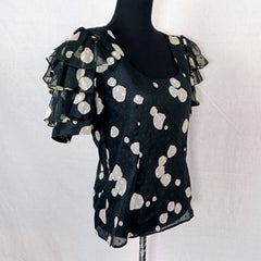 Givenchy Couture polka-dot cotton blouse from the 1980s