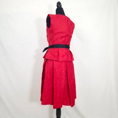 Carolina Herrera red top and skirt set