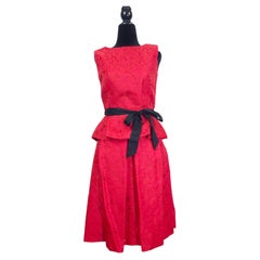 Carolina Herrera red top and skirt set
