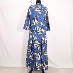 Max Mara light blue floral maxi dress