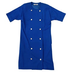 Vestito doppiopetto Givenchy blu anni 1980