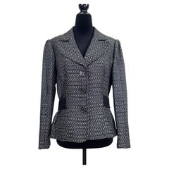 D&G black melange jacket made of pure virgin wool from the 2000s