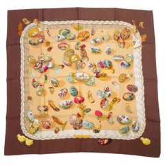 Couvée d' Hermès foulard in seta disegno di Caty Latham vintage 1994