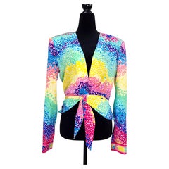 Leonard Paris Multicolored Polka-Dot Silk Shirt, Spring/Summer 2020