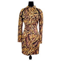 Versus Versace animal-print wool dress from the 1990s